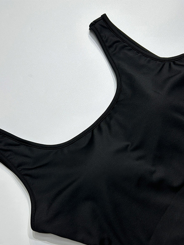 Solid Cutout Backless Jumpsuit-2