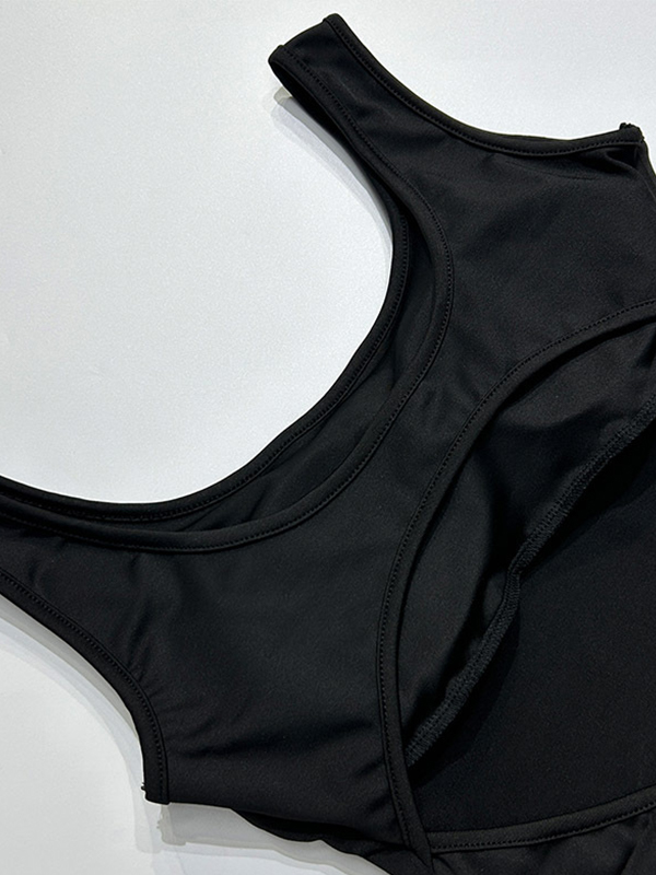 Solid Cutout Backless Jumpsuit-3