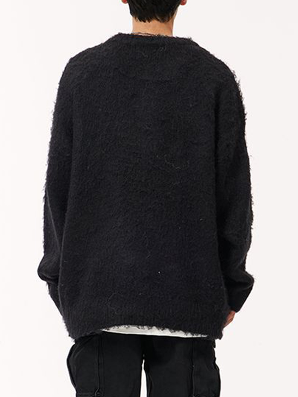 Men's Star Graffiti Jacquard Crew Neck Sweater-2