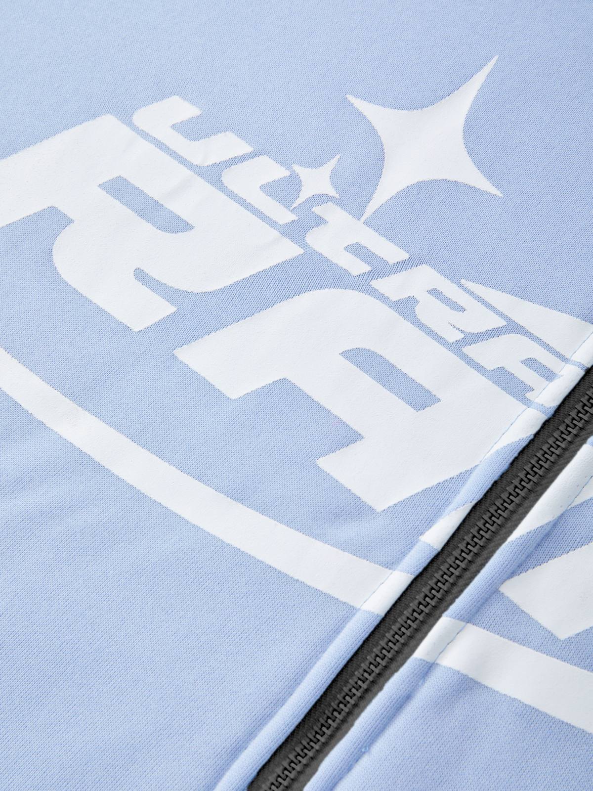 Ear Design Zip Up Graphic Hoodie-2