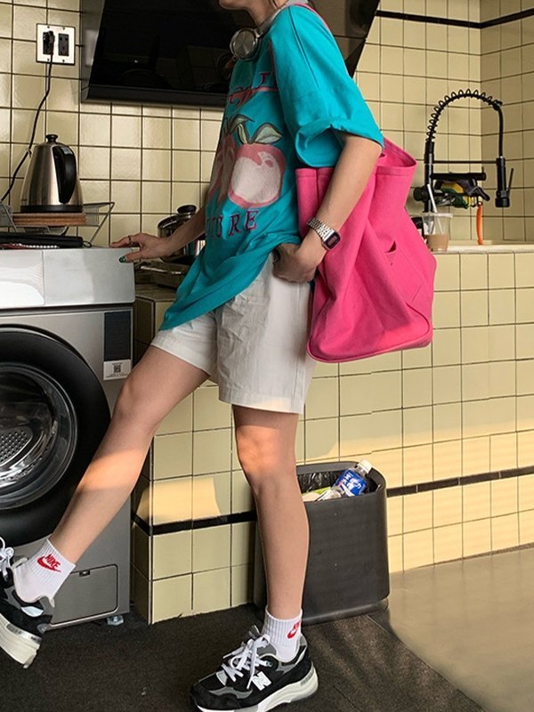 Solid Color Casual Shoulder Bag-2