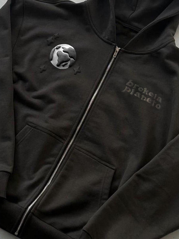 Men's Spider Web Print Oversized Hoodie-3