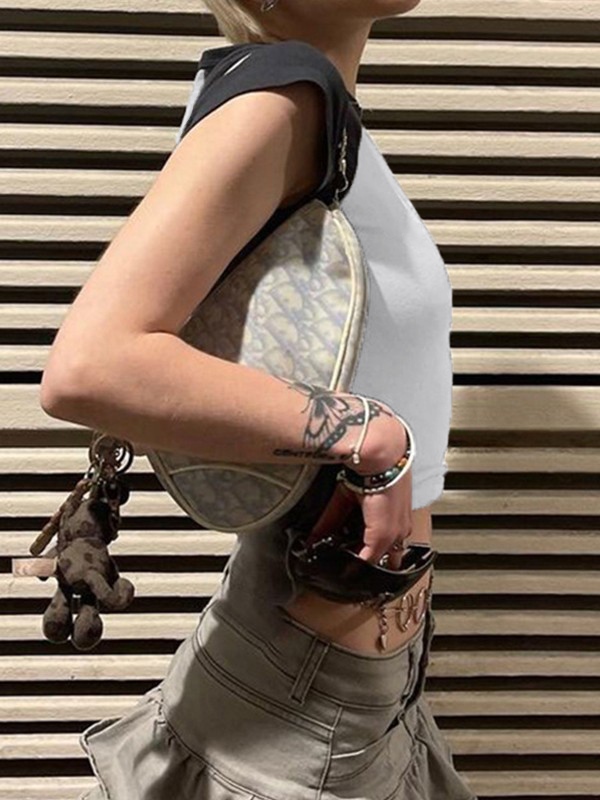 Vintage Wing Print Raglan Short Sleeve Tee-1