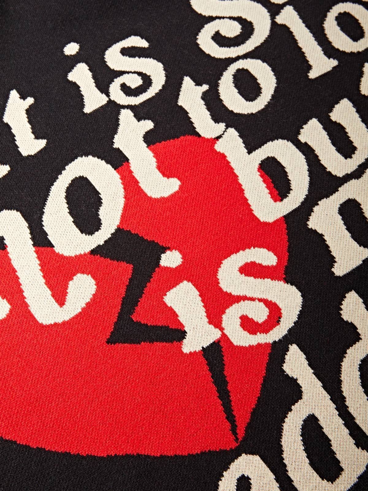 Men's Flame Skull Jacquard Knit Sweater-4