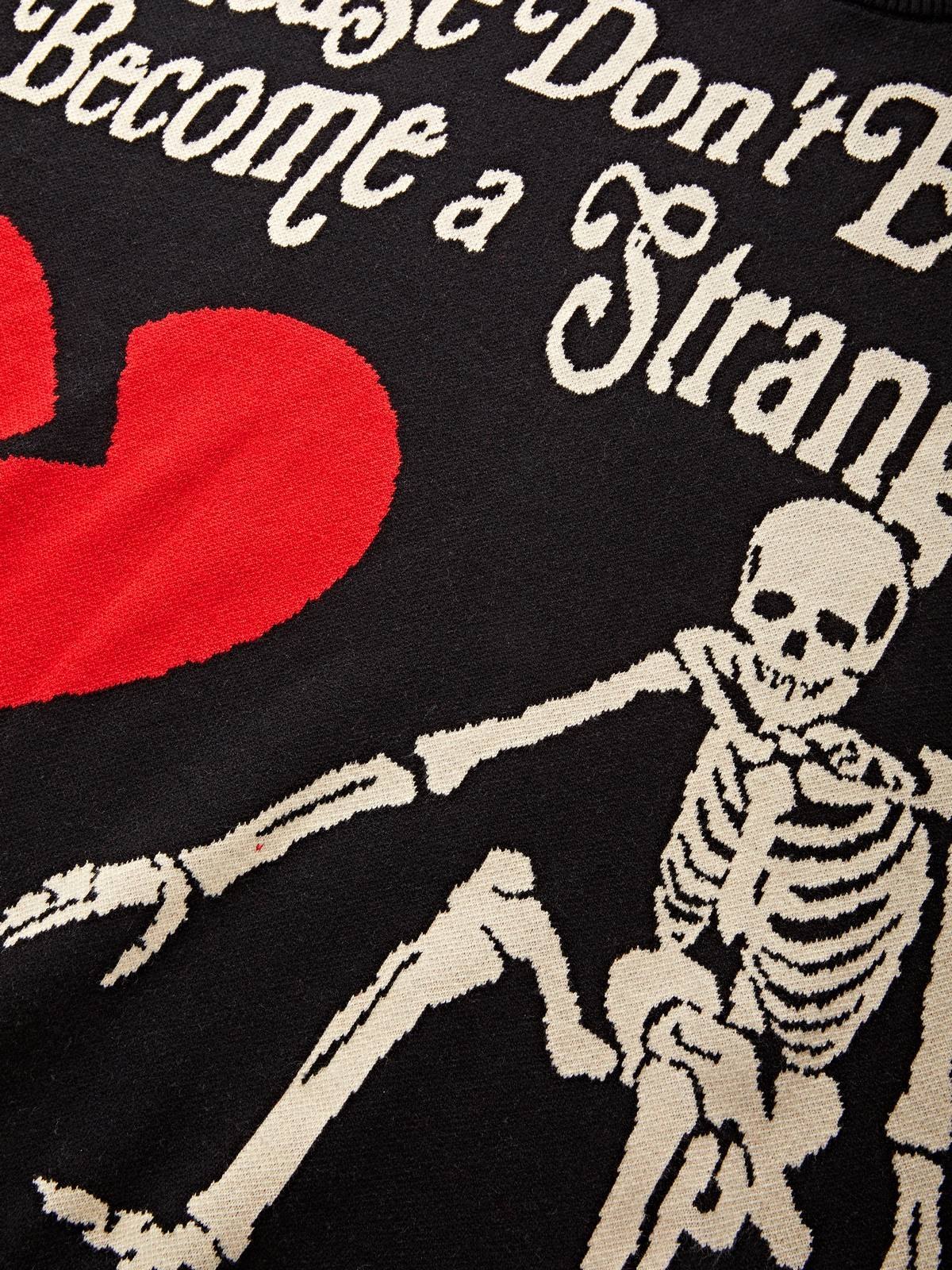 Men's Flame Skull Jacquard Knit Sweater-3