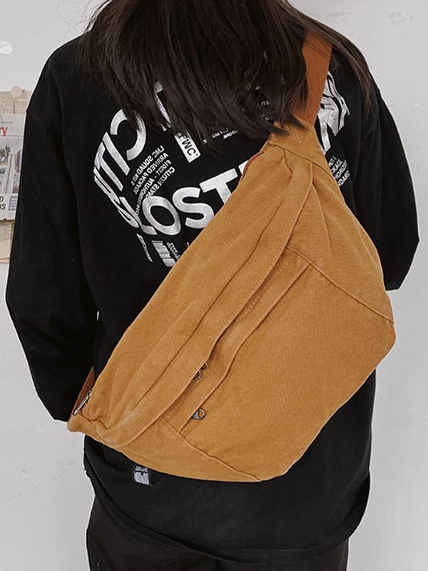 Vintage Wash Capacity Crossbody Bag-1