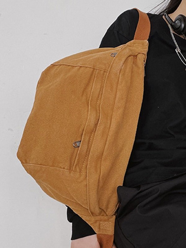 Vintage Wash Capacity Crossbody Bag-2