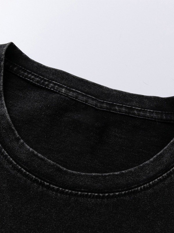 Men's Washed Skull Graphic Tee-4